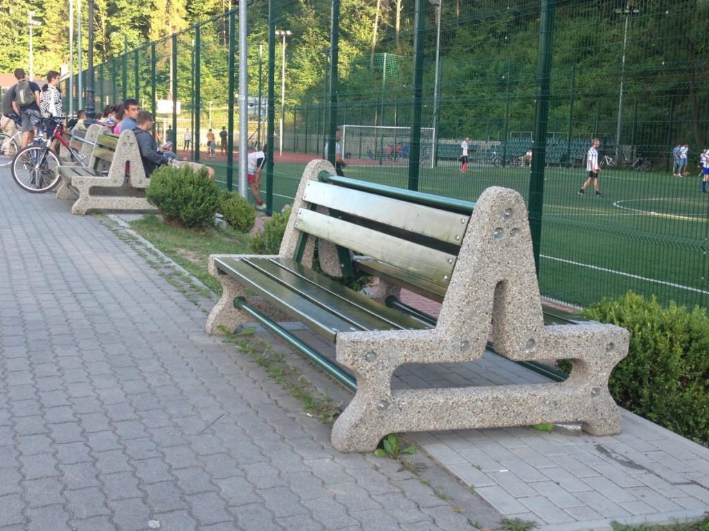 Concrete benches Szczawnica