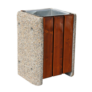 Kosz betonowo-drewniany 60l. kod: 124