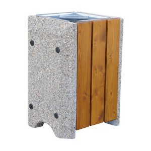 Kosz betonowo-drewniany 60l. kod: 149