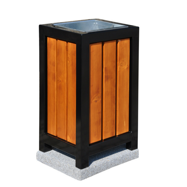 Kosz stalowo-drewniany 70l. kod: 151