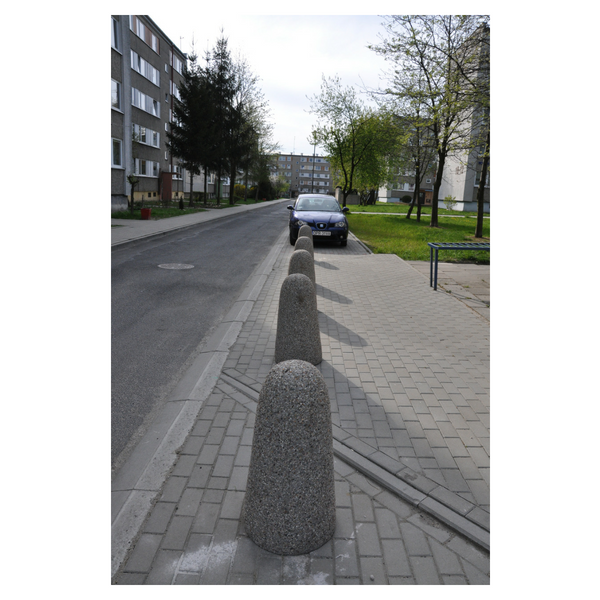 Betonowy słupek parkingowy wys. 80cm Ø 27/40cm kod: 306