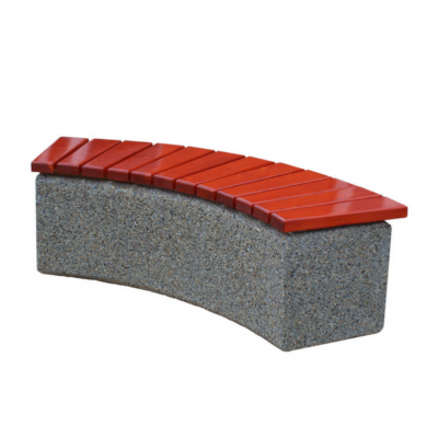 Ławka betonowa łukowa 157×45 wys. 46 kod: 411