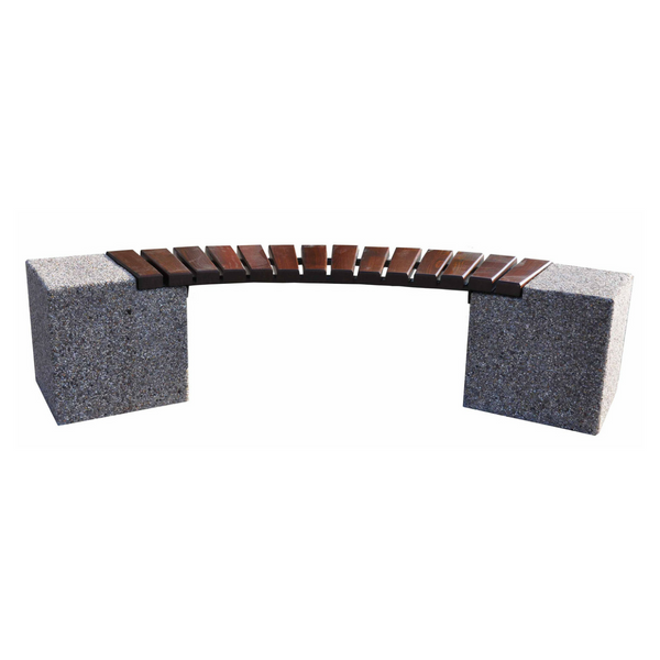 Ławka betonowa łukowa 195×40 wys. 42 kod: 430