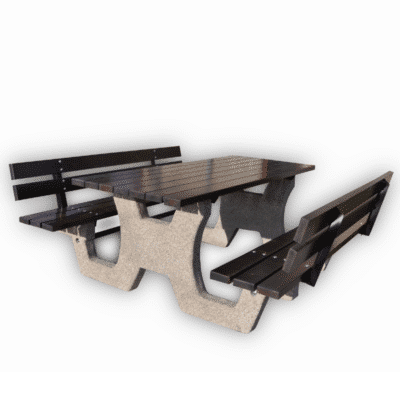 Ławostół betonowy z oparciem kod: 504 z op.